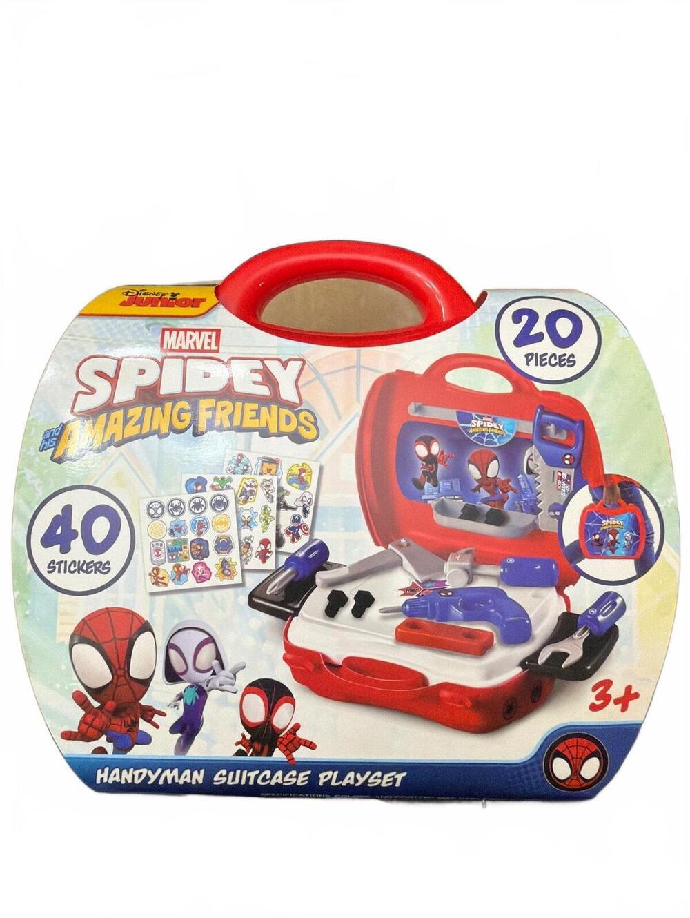Marvel Spidey and His Amazing Friends Handyman Suitcase Playset - 20 Pieces with